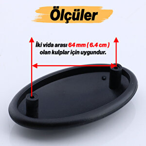 Damla 10 Adet 64 Mm - 6.4 Cm Siyah Çekmece Mutfak Mobilya Dolabı Dolap Kulpu Kulbu  Plastik Kulpları