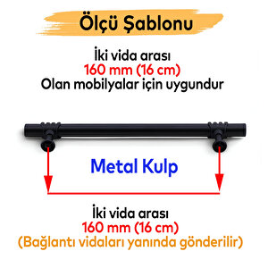 Eylül (160 Mm - 16 Cm) Siyah Metal Mobilya Mutfak Çekmece Dolap Dolabı Kapak Kulbu Kulpu Kulpları