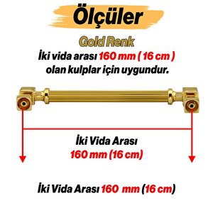 Talas Gold Altın Metal Kulp 160 Mm - 16 Cm Mobilya Çekmece Mutfak Dolabı Dolap Kulpları Kulbu Kulpu