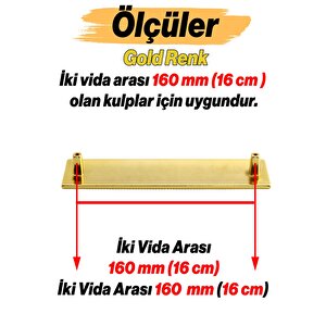 Kayı Metal Gold Altın Kulp 160 Mm Mobilya Çekmece Mutfak Dolabı Dolap Kapak Kulpları Kulb Kulpu