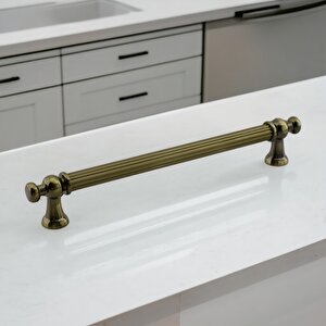 Selçuklu Antik Sarı Metal Kulp 160 Mm Mobilya Çekmece Mutfak Dolabı Dolap Kapak Kulpları Kulb Kulpu