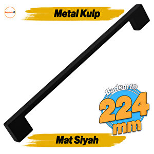 Dar Köprü (224 Mm - 22.4 Cm) Siyah Metal Mobilya Mutfak Çekmece Dolap Dolabı Kulbu Kulpu Kulpları