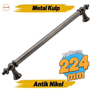 Osmanlı (224 Mm) Eskitme Antik Nikel Metal Mobilya Mutfak Çekmece Dolap Dolabı Kulbu Kulpu Kulpları