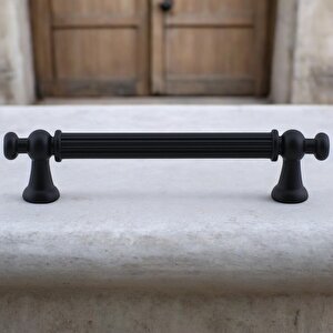 Selçuklu (128 Mm - 12.8 Cm) Mat Siyah Metal Mobilya Mutfak Çekmece Dolap Dolabı Kulbu Kulpu Kulpları