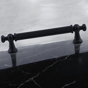Selçuklu (128 Mm - 12.8 Cm) Mat Siyah Metal Mobilya Mutfak Çekmece Dolap Dolabı Kulbu Kulpu Kulpları