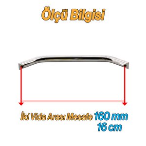 Şahin Metal İnox Kulp 160 Mm Mobilya Çekmece Mutfak Dolabı Dolap Kapak Kulpları Kulb Kulpu 16 Cm