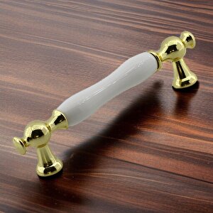 Aruh Porselen Gold Altın Kulp 128 Mm Mobilya Çekmece Mutfak Dolabı Dolap Kapak Kulplar Kulb Kulpu
