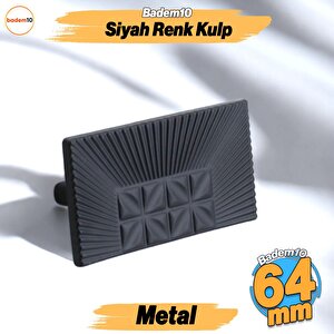 Kayı Metal Siyah Kulp 64 Mm -6.4 Cm Mobilya Çekmece Mutfak Dolabı Dolap Kapak Kulpları Kulb Kulpu