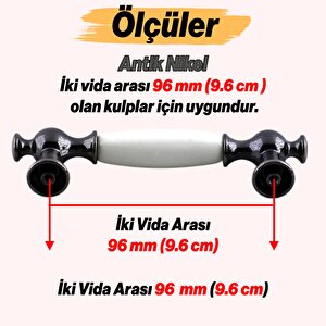 Arnas Antik Nikel Metal Kulp 96 Mm Mobilya Çekmece Mutfak Dolabı Dolap Kapak Kulpları Kulb Kulpu