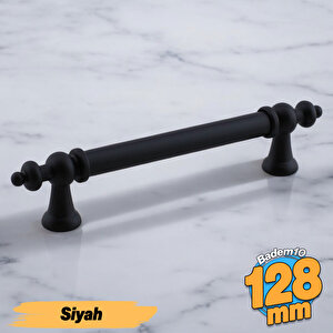Osmanlı (128 Mm - 12.8 Cm) Mat Siyah Metal Mobilya Mutfak Çekmece Dolap Dolabı Kulbu Kulpu Kulpları