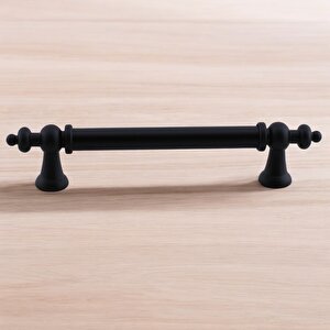 Osmanlı (128 Mm - 12.8 Cm) Mat Siyah Metal Mobilya Mutfak Çekmece Dolap Dolabı Kulbu Kulpu Kulpları