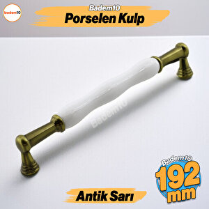 Anav Porselen Antik Sarı Kulp 192 Mm Mobilya Çekmece Mutfak Dolabı Dolap Kapak Kulplar Kulb Kulpu