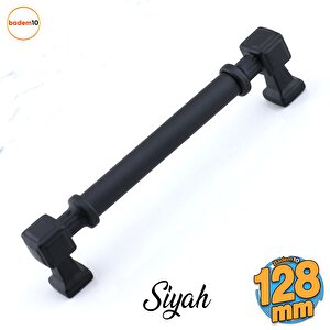 Talas 128 Mm Düz Si̇yah Metal Kulp Mobilya Çekmece Mutfak Dolabı Dolap Kulpları Kulb 12.8 Cm