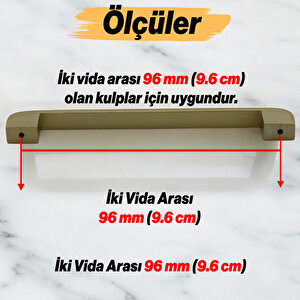 Zehra (96 Mm - 9.6 Cm) Mat Gold Metal Mobilya Mutfak Çekmece Dolap Dolabı Kapak Kulbu Kulpu Kulpları
