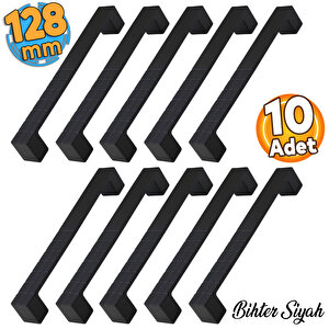 10 Adet Bihter Desenli Mobilya Mutfak Dolabı Çekmece Dolap Kulpu Kulpları Kulbu Siyah 128 Mm Metal