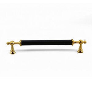 Melis (160 Mm - 16 Cm) Siyah Gold Metal Mobilya Mutfak Çekmece Dolap Dolabı Kulbu Kulpu Kulpları