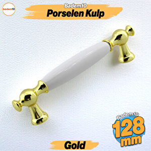 Arnas Porselen Gold Altın Kulp 128 Mm Mobilya Çekmece Mutfak Dolabı Dolap Kapak Kulplar Kulb Kulpu
