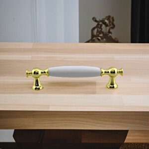 Arnas Porselen Gold Altın Kulp 128 Mm Mobilya Çekmece Mutfak Dolabı Dolap Kapak Kulplar Kulb Kulpu