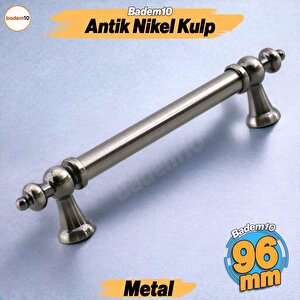 Osmanlı Antik Nikel Metal Kulp 96 Mm Mobilya Çekmece Mutfak Dolabı Dolap Kapak Kulpları Kulb Kulpu