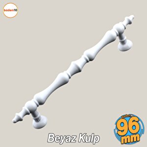 Nilay Beyaz Metal Kulp 96 Mm -9.6 Cm Mobilya Çekmece Mutfak Dolabı Dolap Kulpları Kulbu Kulpu Beyaz