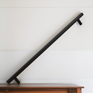 Çubuk 10 Adet Siyah Metal Kulp ( 512  Mm-51.2 Cm) Mobilya Mutfak Çekmece Dolabı Kulpu Kulbu Kulpları