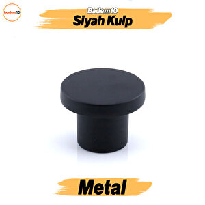 Rezene Siyah Kulp Düğme Tek Vidalı Çekmece Mutfak Mobilya Dolabı Dolap Kulpu Kulbu Metal Kulpları