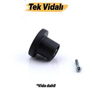 Rezene Siyah Kulp Düğme Tek Vidalı Çekmece Mutfak Mobilya Dolabı Dolap Kulpu Kulbu Metal Kulpları