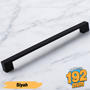 Orta Köprü (192 Mm - 19.2 Cm) Siyah Metal Mobilya Mutfak Çekmece Dolap Dolabı Kulbu Kulpu Kulpları