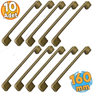 Radus 10 Adet Antik Sarı Metal Kulp 160 Mm -16 Cm Mobilya Çekmece Mutfak Dolap Kulpları Kulbu Kulpu
