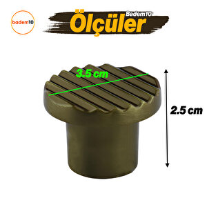 Melen Antik Sarı Kulp Düğme Tek Vidalı Çekmece Mutfak Mobilya Dolabı Dolap Kulpu Kulbu Metal Kulp