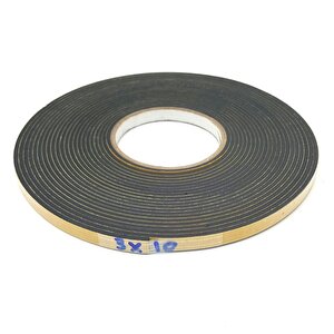 Yapışkan Kapı Pencere Bandı Süngeri Yalıtım Süngeri Eva-3mmx10mm-siyah-10 Metre