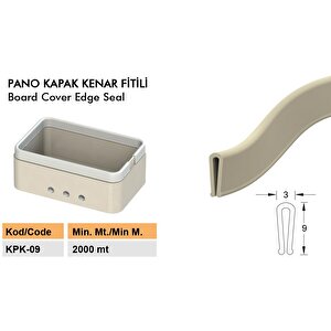 Bıçak Ağzı Testere Fitili Pano Kenar Contası Pano Kapak Fitili Oksit Sarı 25 Metre