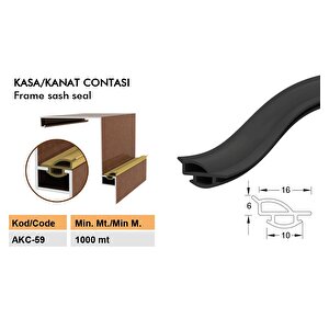 Ahşap Amerikan Kapı Kasa Fitili Ahşap Kapı Contası 25 Metre Bronz