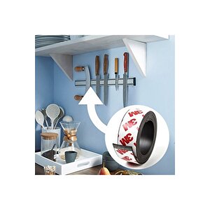 Yapışkanlı Şerit Mıknatıs Magnet 5metre  Kes Kullan  Siyah Genişlik 9 Mm Kalınlık 1,8 Mm