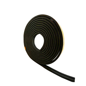 Bondit Çift Sarım Kauçuk Kapı Ve Pencere İzolasyon Bandı/fitili 15x2-30 Metre Siyah Fitil