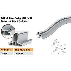 Kalın Fitil Pvc Kapı Pencere Contası Pvc Doğrama Fitili Kalın Model 7mm 25 Metre Gri