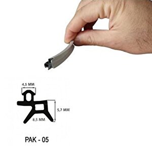 Pak-05 Siyah Kauçuk Yağlı Pvc Kapı Pencere Conta Fitili Tüm Pencerelere Uyumlu 30 Metre