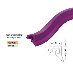 Cnc Tezgah Eksen Sıyırıcı Fitil Hareketli Eleman Fitili Siyah Renk 15 Metre Uzunluk Cnc-03