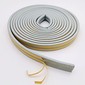 Bondit Çift Sarım Kauçuk Kapı Ve Pencere İzolasyon Bandı Fitili 15x2- 30 Metre Gri