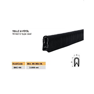 Bagaj Kaput Fitili  Kapı Fitili Sıkıştırma Fitili 5 Metre Bkc-96