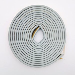 Contacall Bondit Çift Sarım Kauçuk Kapı Ve Pencere İzolasyon Bandı Fitili 4x2 8 Metre Gri