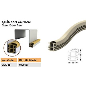 Çelik Kapı Kasa Fitili Contası Çelik Kapı Contası 6 Metre Beyaz