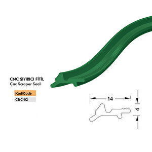 Cnc Körük Sıyırıcı Lastik Cnc Fitili 20 Metre Uzunluk Siyah Renk Cnc
