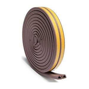 Bondit Çift Sarım Kauçuk Kapı Ve Pencere İzolasyon Bandı Fitili 1x2 2 Metre Kahverengi