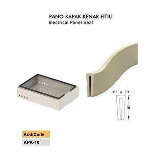 Testere Ağzı Fitili, Pano Kapak Kenar Fitili 10 Metre Gri