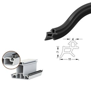 Pimapen Pvc Kapı Pencere Değiştirme Fitili Contası 40 Metre Siyah