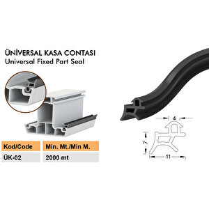 Orjinal Pimapen  Pvc Kapı Pencere Fitili Contası  25 Metre  Gri Uzunluk