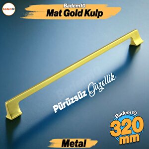 Gediz Mat Gold Altın Kulp 320 Mm Metal Mobilya Çekmece Mutfak Dolabı Dolap Kapak Kulpları Kulb Kulpu