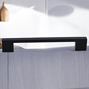 Dar Köprü Kulp 128 Mm Mat Siyah Metal Mobilya Mutfak Çekmece Dolap Dolabı Kapak Kulbu Kulpu 12.8 Cm