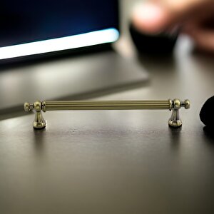 Selçuklu Antik Sarı Metal Kulp 192 Mm Mobilya Çekmece Mutfak Dolabı Dolap Kapak Kulpları Kulb Kulpu